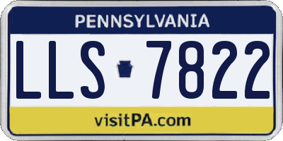 PA license plate LLS7822