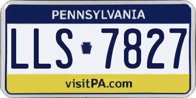 PA license plate LLS7827