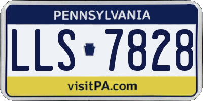 PA license plate LLS7828
