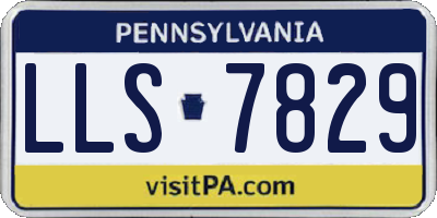 PA license plate LLS7829