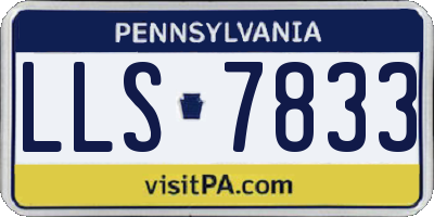 PA license plate LLS7833