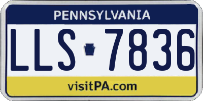 PA license plate LLS7836