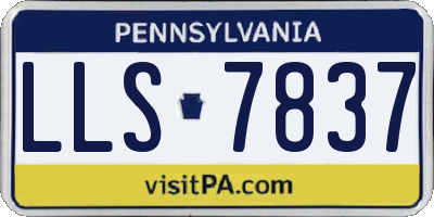 PA license plate LLS7837