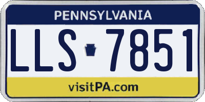PA license plate LLS7851