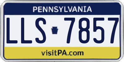 PA license plate LLS7857