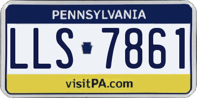 PA license plate LLS7861