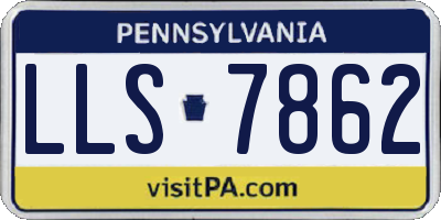 PA license plate LLS7862