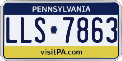 PA license plate LLS7863