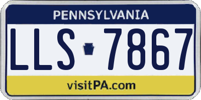 PA license plate LLS7867