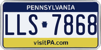 PA license plate LLS7868
