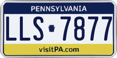 PA license plate LLS7877