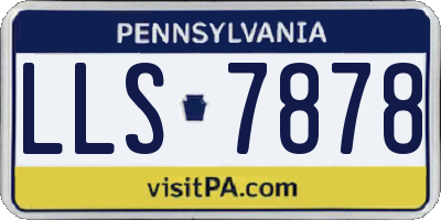 PA license plate LLS7878