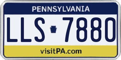 PA license plate LLS7880