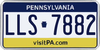 PA license plate LLS7882