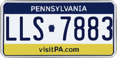 PA license plate LLS7883