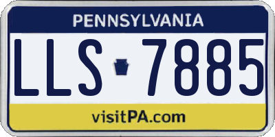 PA license plate LLS7885
