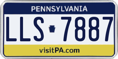 PA license plate LLS7887