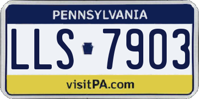 PA license plate LLS7903