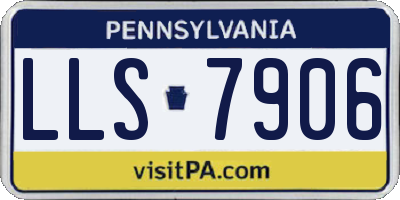 PA license plate LLS7906