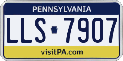 PA license plate LLS7907