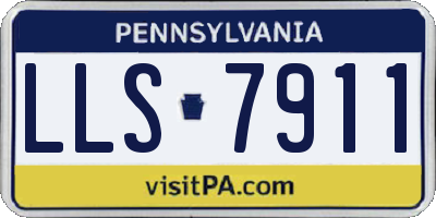 PA license plate LLS7911