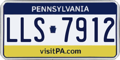 PA license plate LLS7912