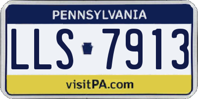 PA license plate LLS7913