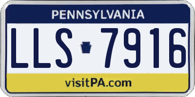 PA license plate LLS7916