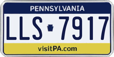 PA license plate LLS7917