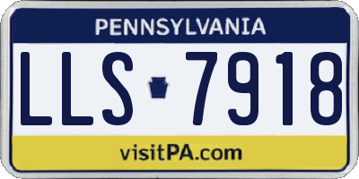 PA license plate LLS7918
