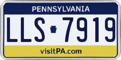 PA license plate LLS7919