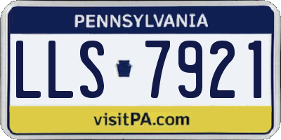 PA license plate LLS7921
