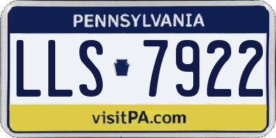 PA license plate LLS7922
