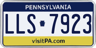 PA license plate LLS7923