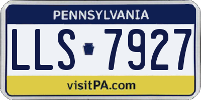 PA license plate LLS7927