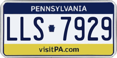 PA license plate LLS7929