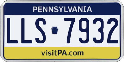 PA license plate LLS7932
