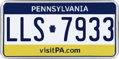 PA license plate LLS7933