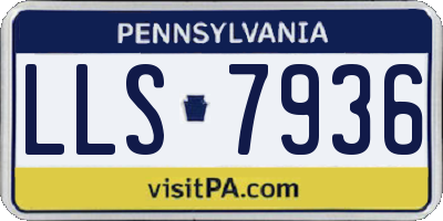 PA license plate LLS7936