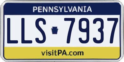 PA license plate LLS7937