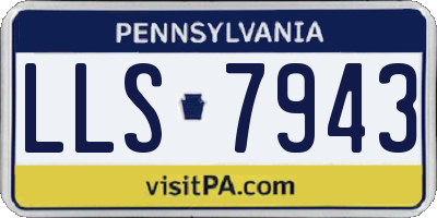 PA license plate LLS7943