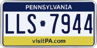 PA license plate LLS7944