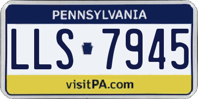 PA license plate LLS7945