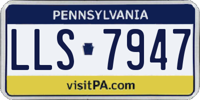 PA license plate LLS7947