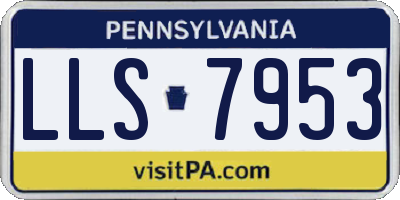 PA license plate LLS7953