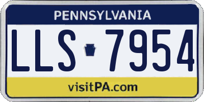 PA license plate LLS7954