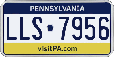 PA license plate LLS7956