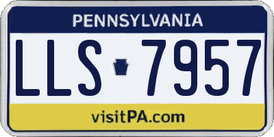 PA license plate LLS7957