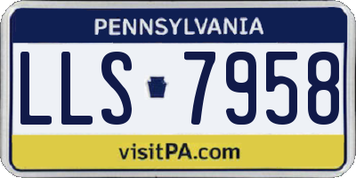 PA license plate LLS7958