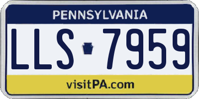 PA license plate LLS7959